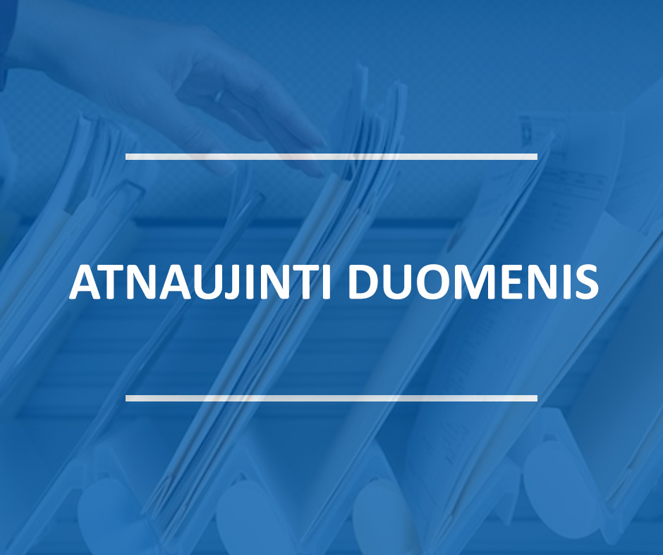 atnaujinti duomenis